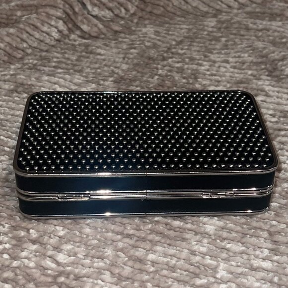 Michael Kors "Elsie" Microstud Box Clutch (Black) - Picture 3 of 6